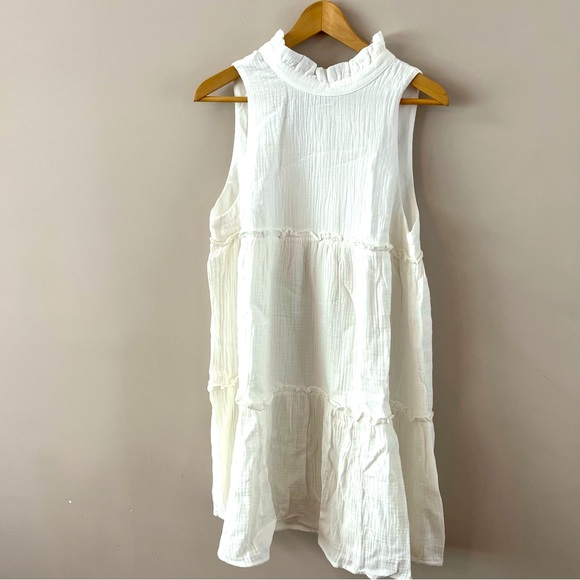 Pomander place tuckernucker white Gauze a line swing Morgan Dress xxxl 3XL NWOT - Picture 3 of 7